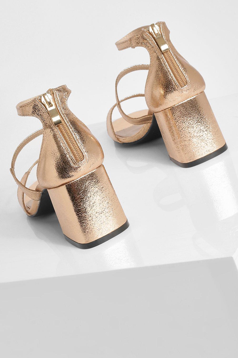 Boohoo rose gold online heels